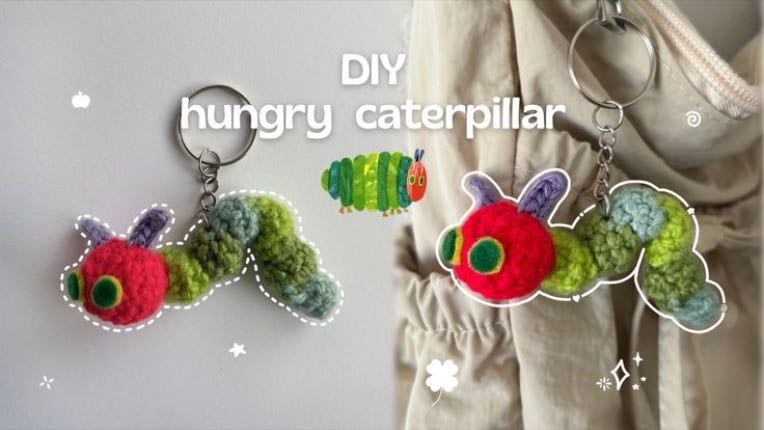 hungry caterpillar keychain
