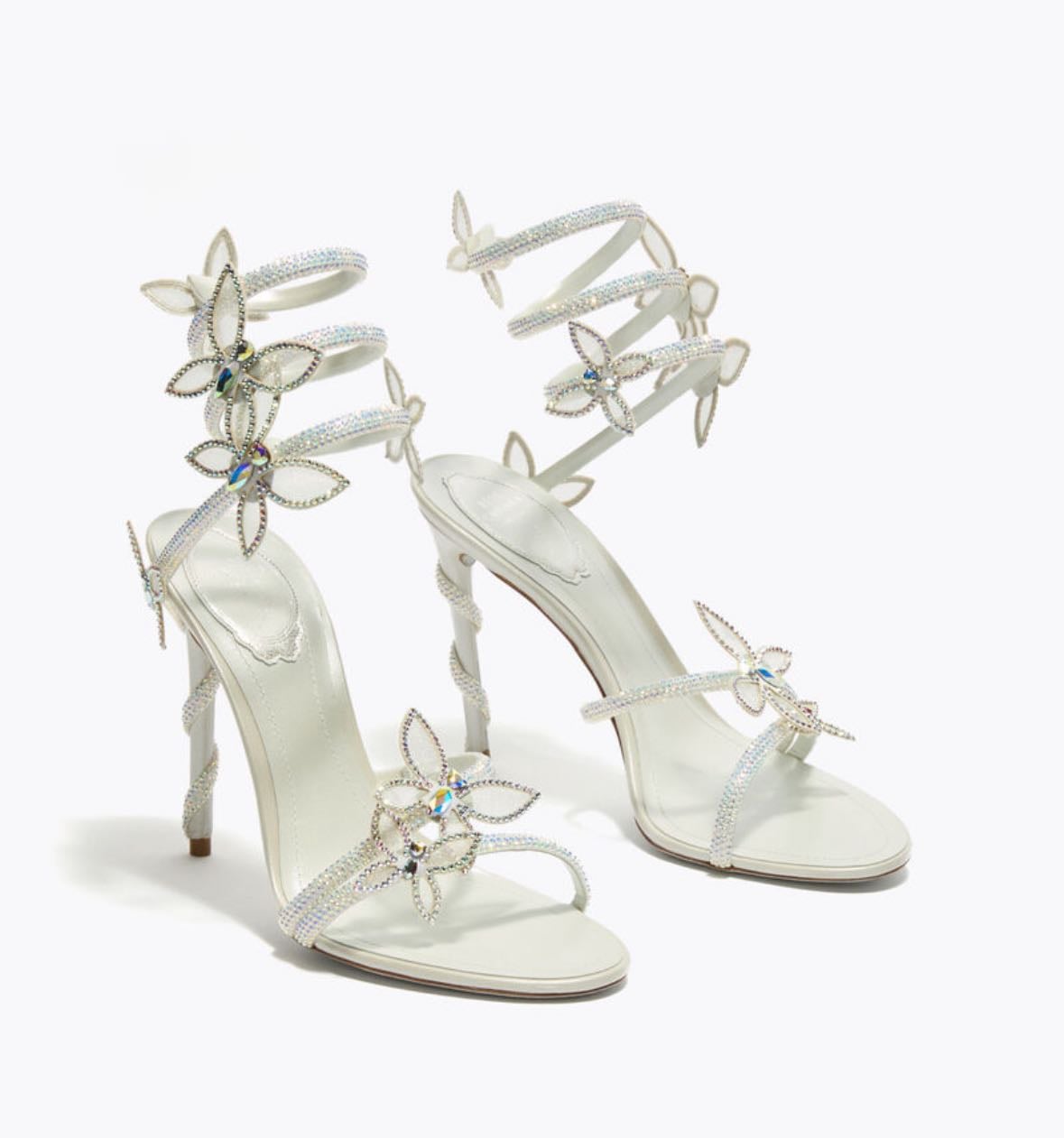 MARGOT WHITE SANDAL WITH BUTTERFLIES 105