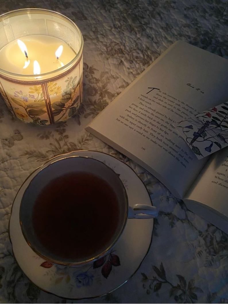 Cozy mornings with a cup of tea and a good book