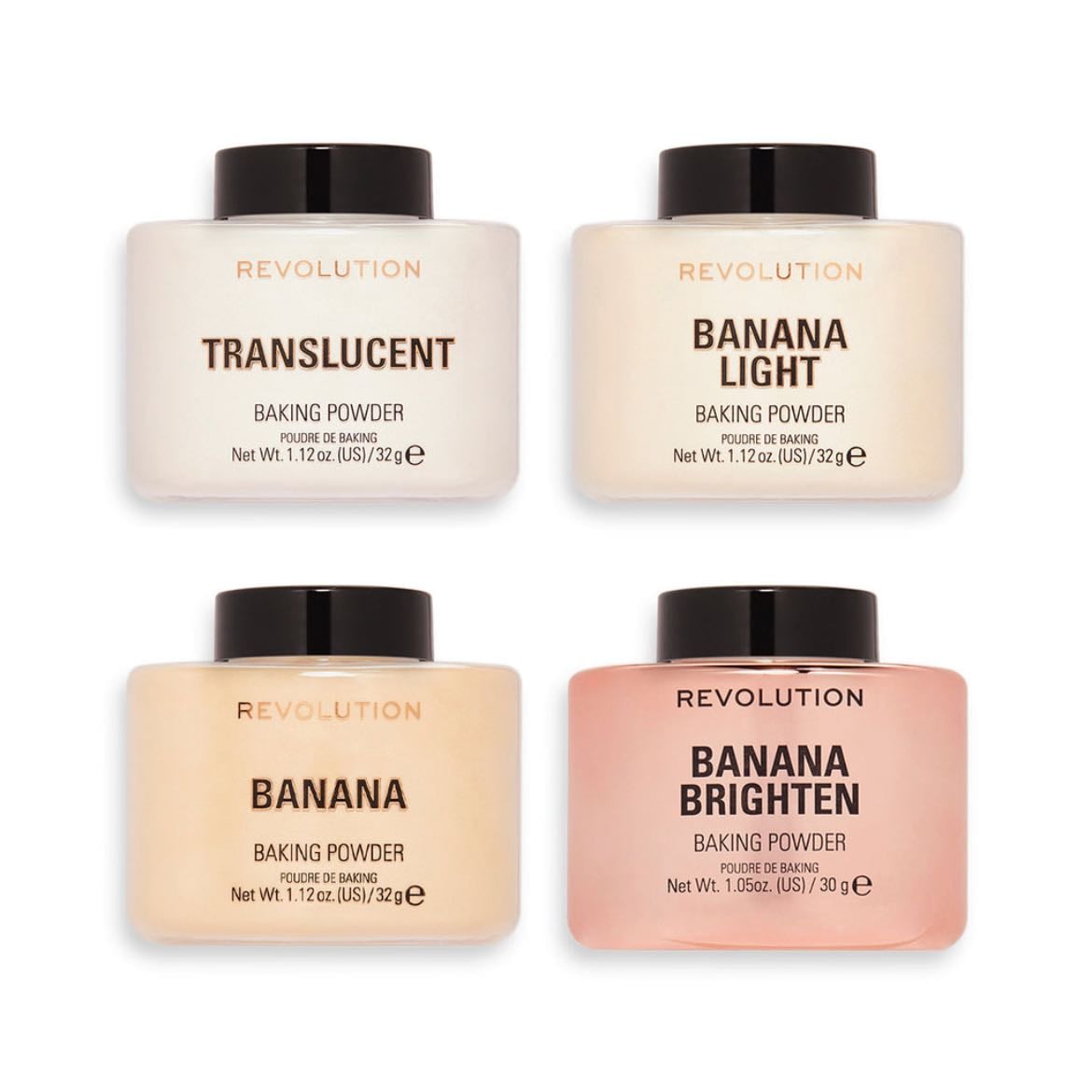 Revolution Translucent Powder - I just use the plain white one because with my skin tone I think the banana one makes my face look yellow,orange and patchy!