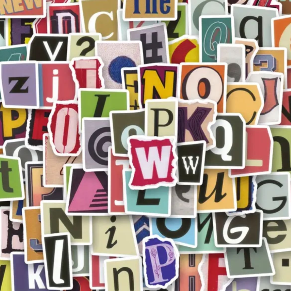 Autocollant alphabet vintage - 2,17