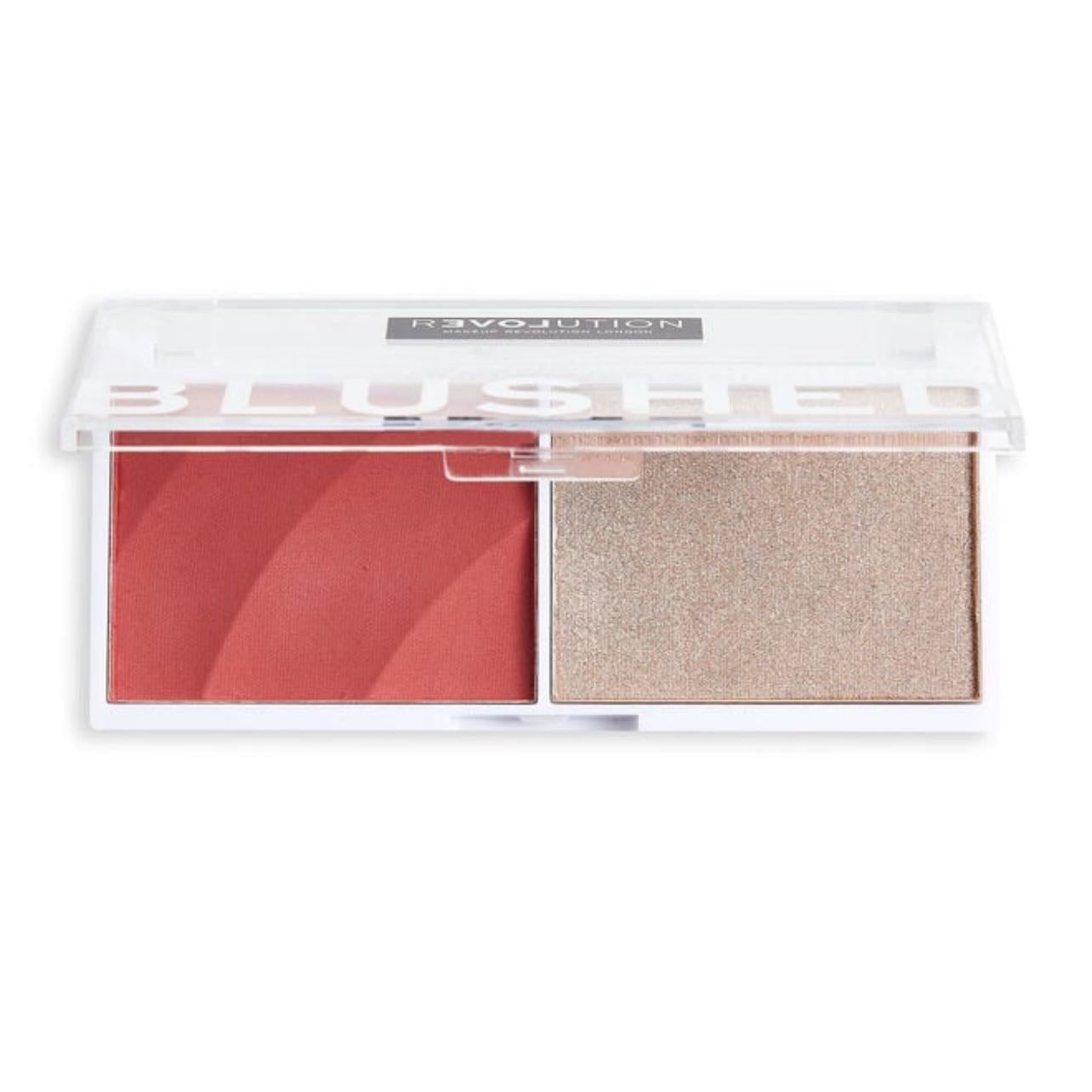 Relove by Revolution Colour Play Blushed Duo - Cute - i use both the blush and highlight from this (10/10) (5 stars). i will also sometimes use the highlight as an eyeshadow