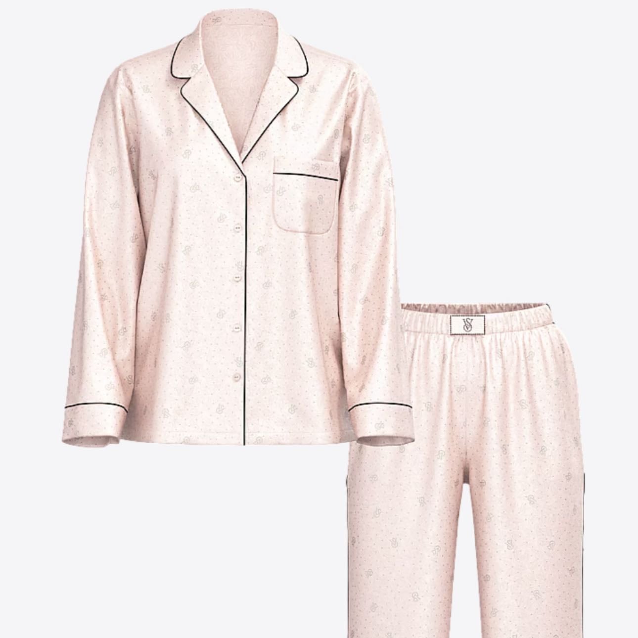 Pink Satin PJ Set - Victoria Secret