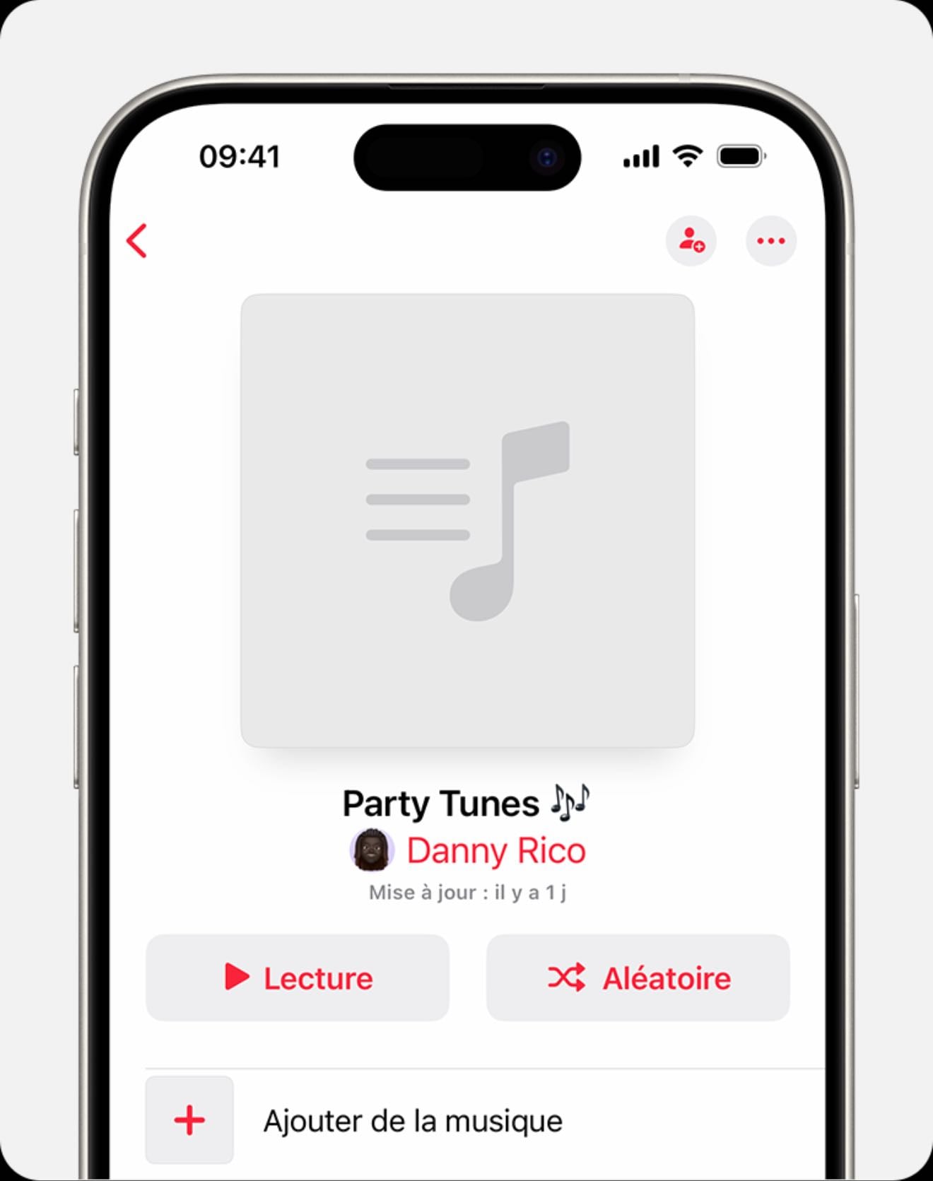 Faire une nouvelle playlist musique