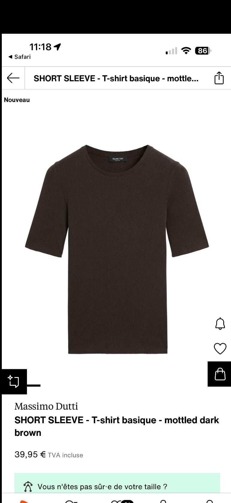 Short sleeve Massimo dutti - Mottled dark brown 39€