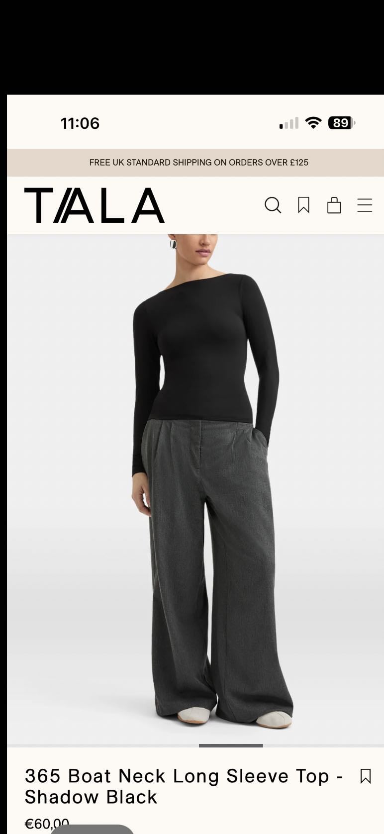 Sleeve top TALA - Black 60€
