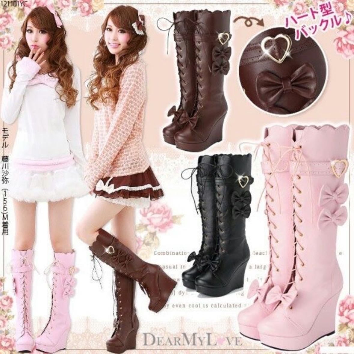 boots with short wedge/heel ₍ᐢ. .ᐢ₎ - perfect for the winter!!!