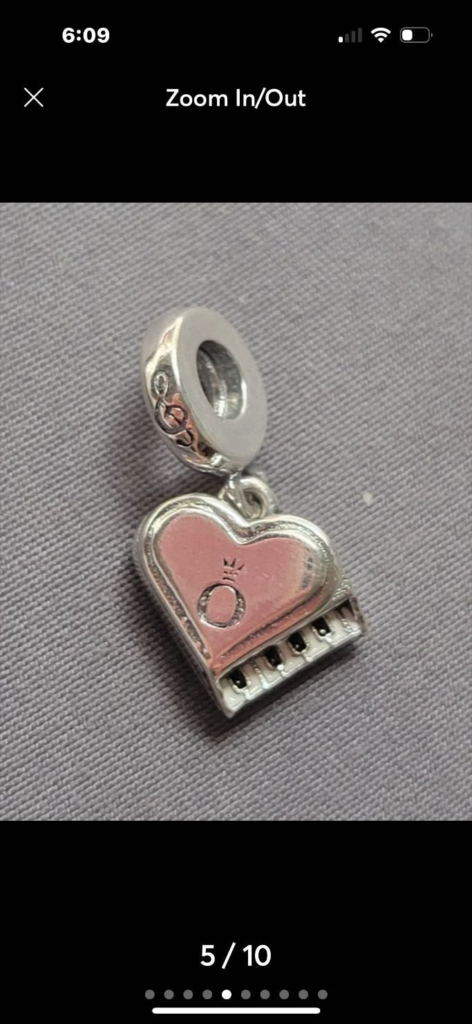 pandora charm heart - $45