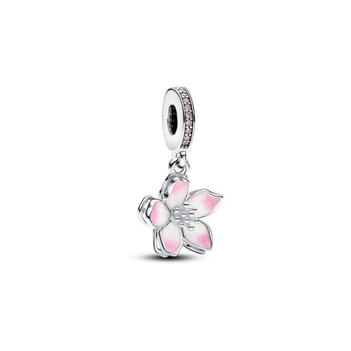 hibiscus - cherry blossom dangle charm.