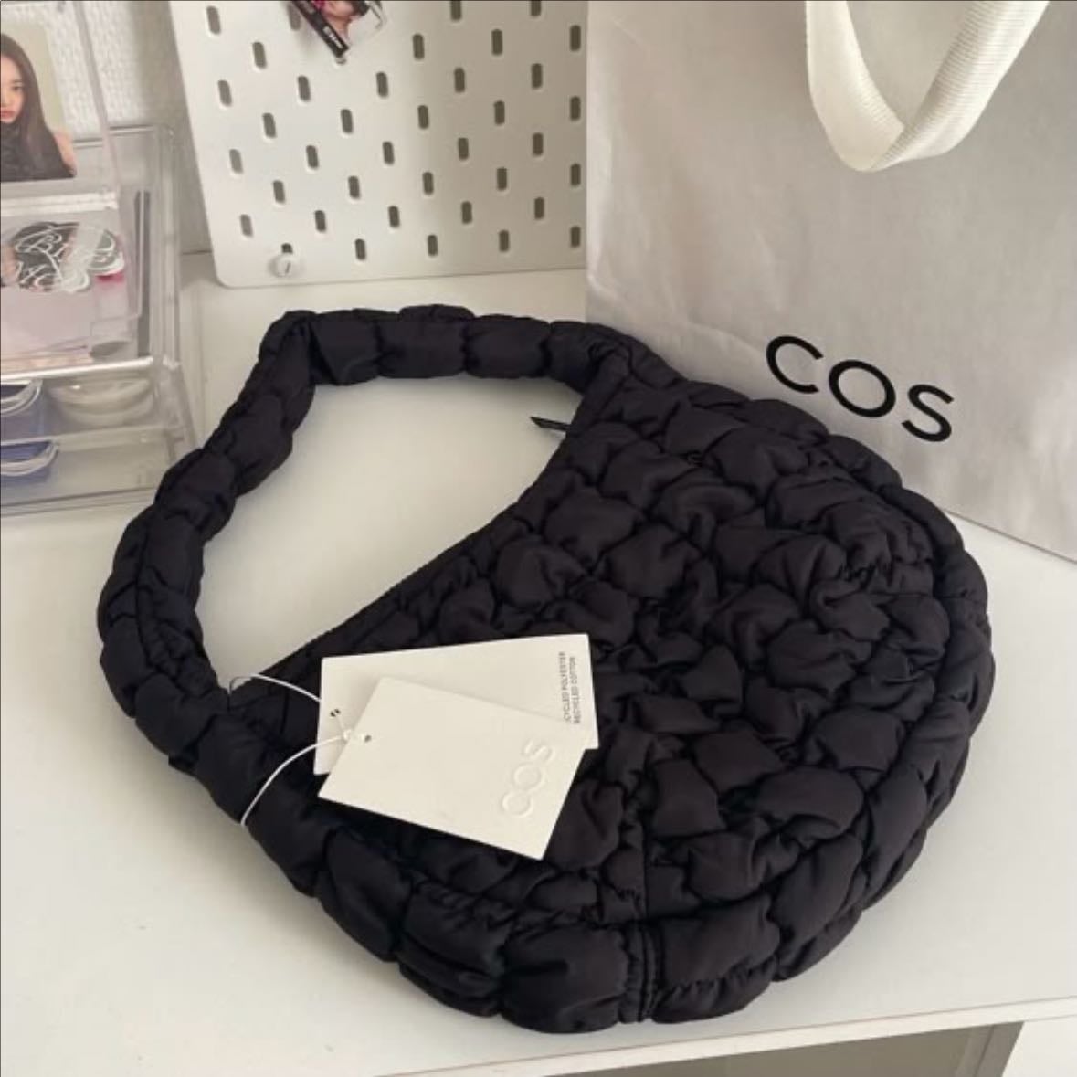 COS Black Quilted Bag