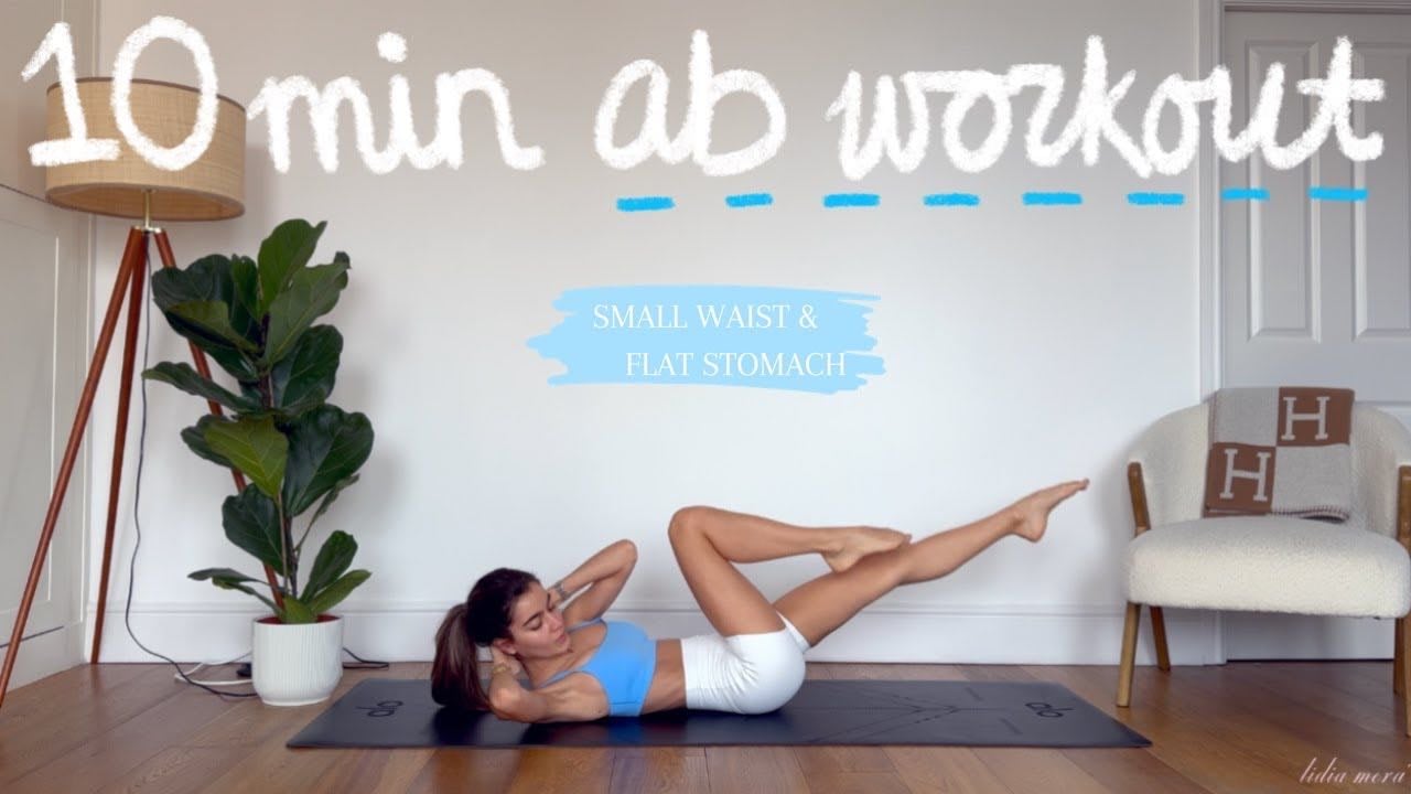 10MIN lower abs pilates workout // flat stomach & small waist | LIDIAVMERA - YouTube