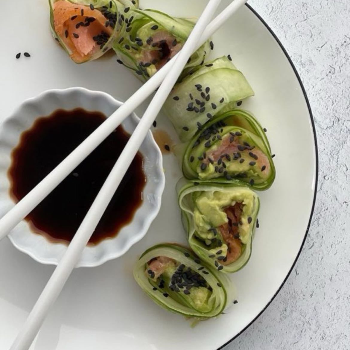 Cucumber with salmon