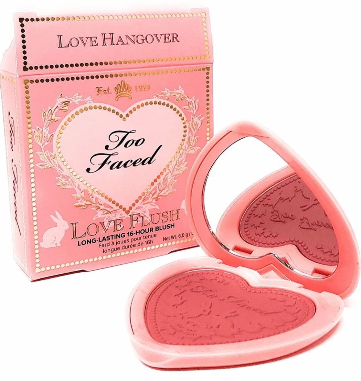 too face love flush blush - mostly bc its heart shaped