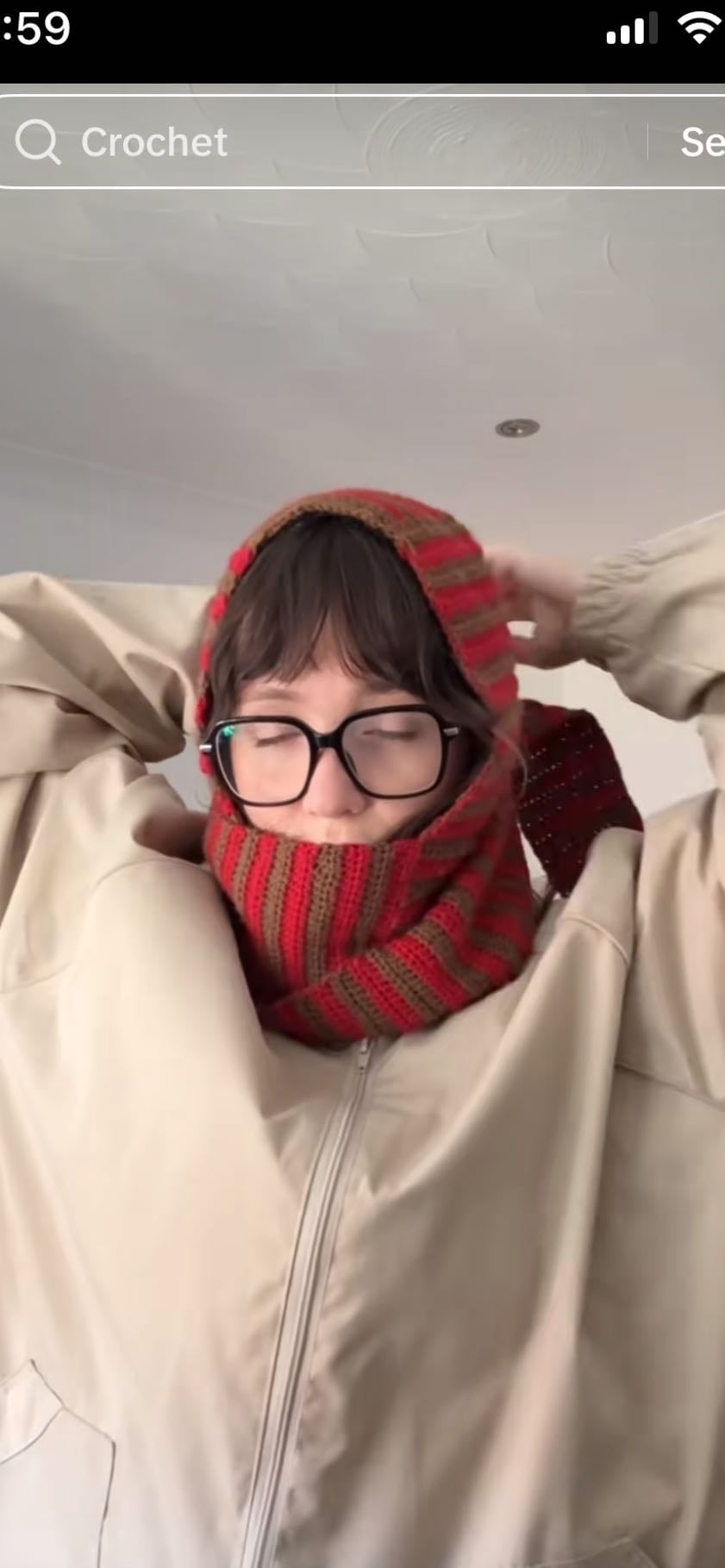 hooded scarf