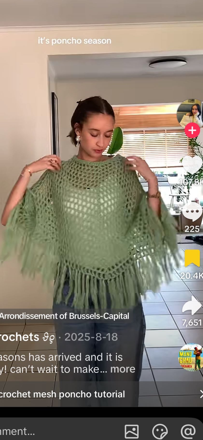 mesh poncho