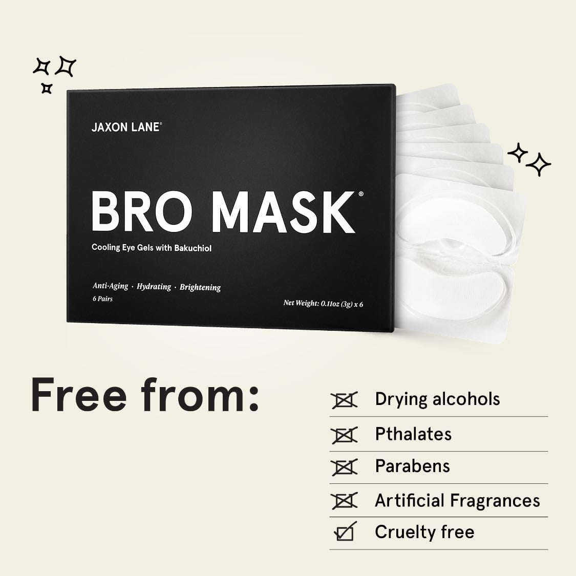 8. - jaxson lane bro mask eye gels!