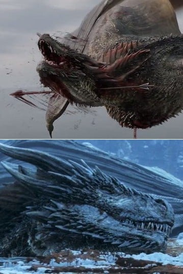 Viserion & Rhaegal - lanza y flechazos