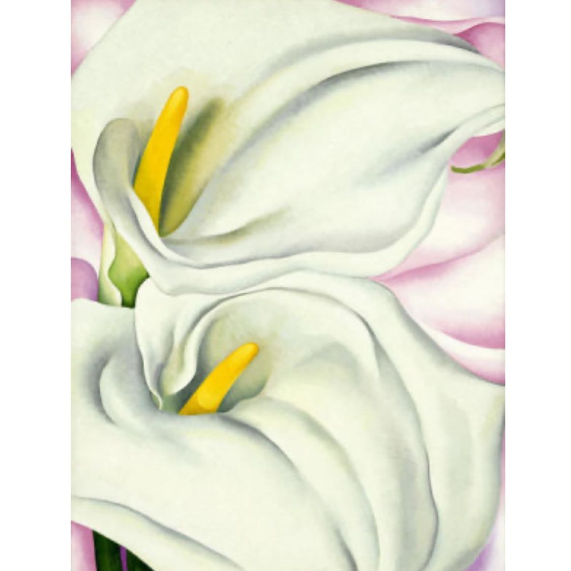 Two Calla Lilies on Pink - Georgia O’Keeffe