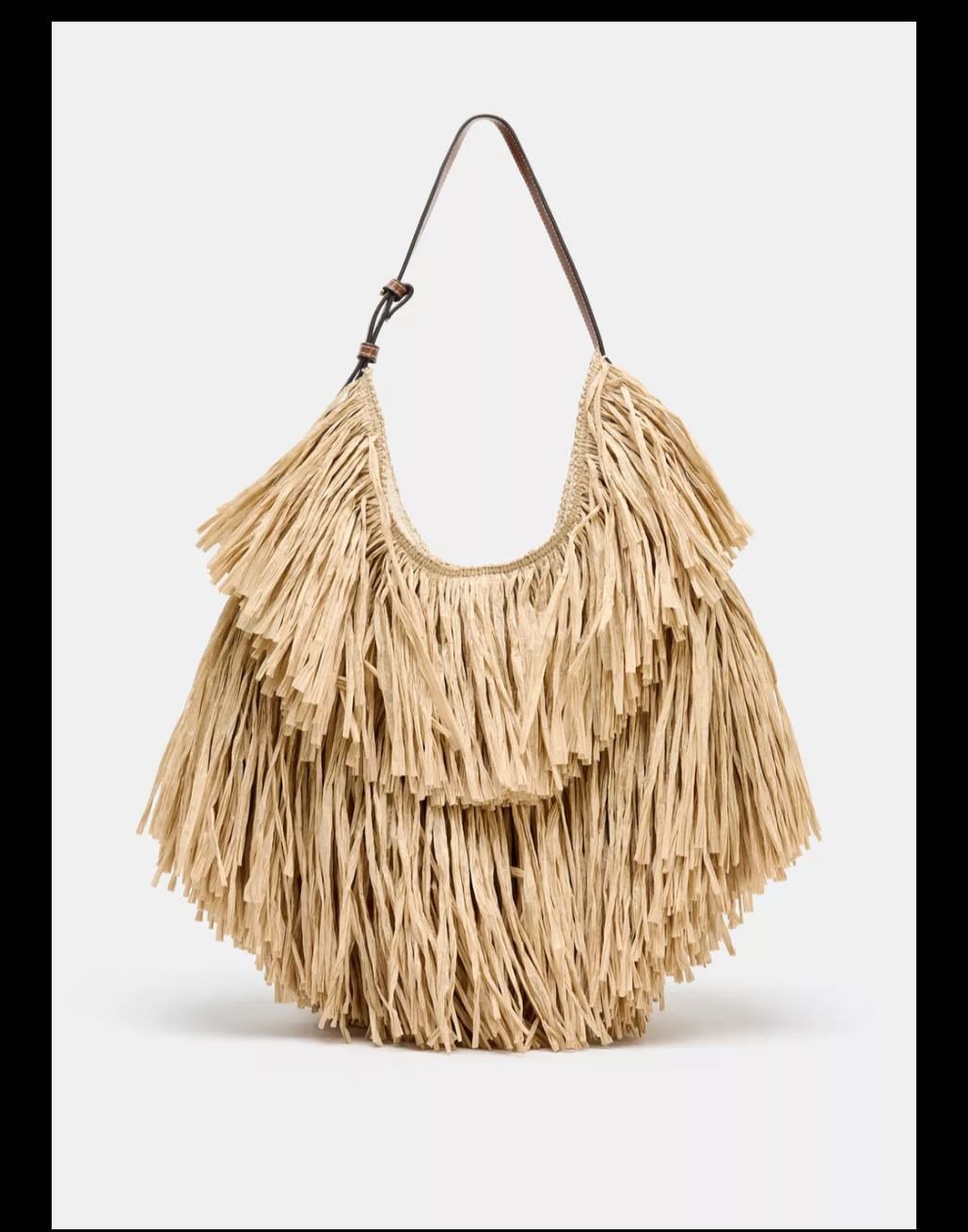 Zara Bolsa tote bag com franja