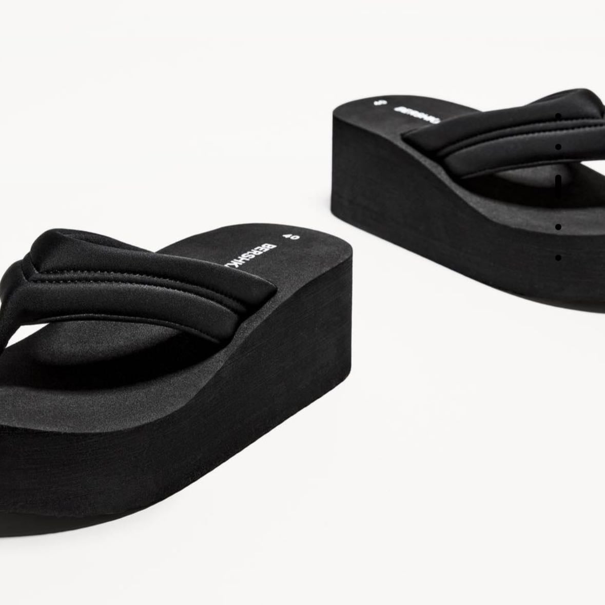 black platform sandals