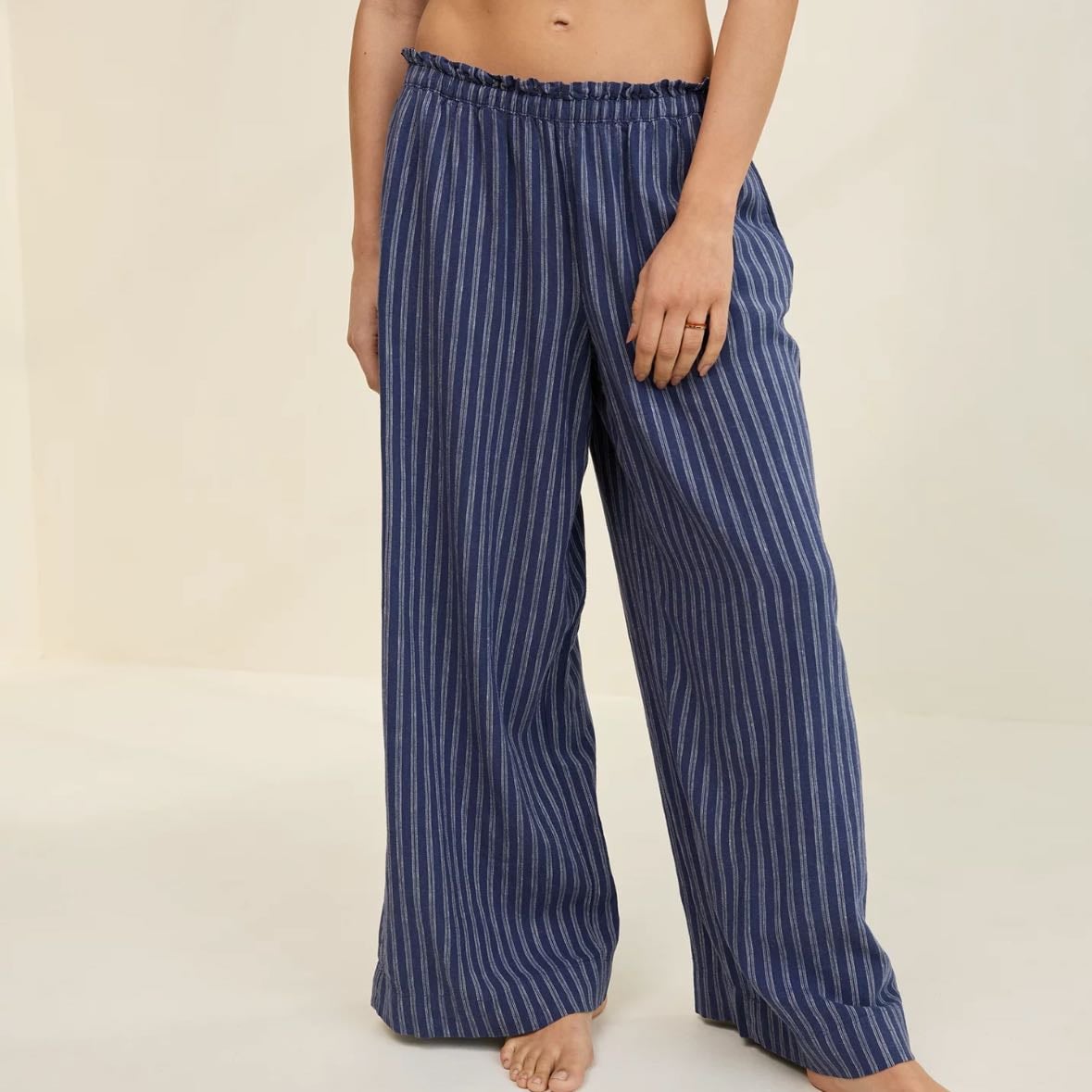 linen blend trousers - $40