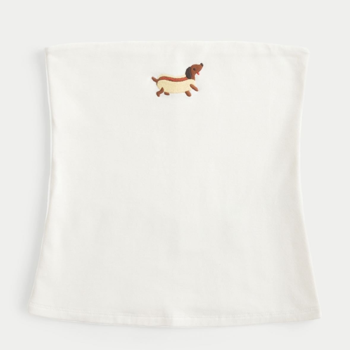 weiner dog tube top - $15
