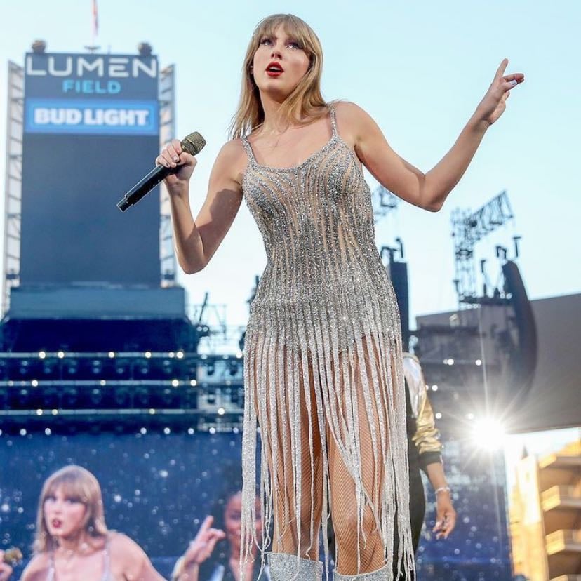 silver noodle dress