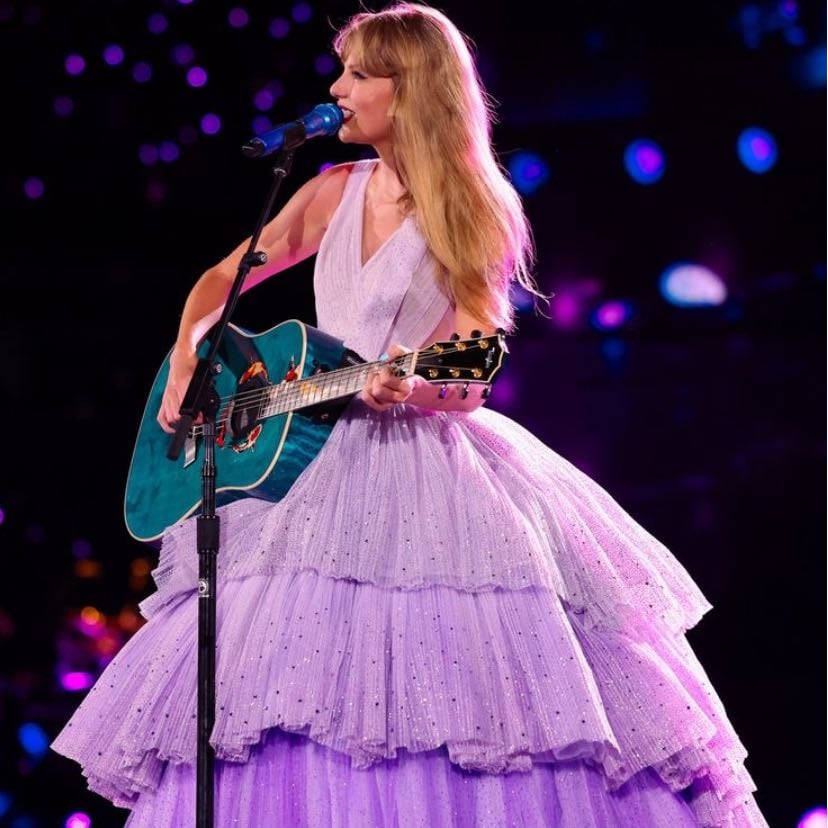 purple gown