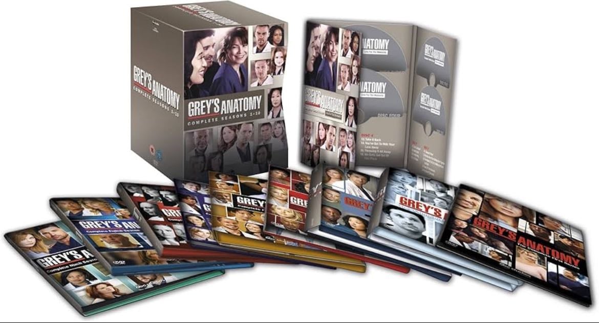 dvd greys anatomy - s1-s10