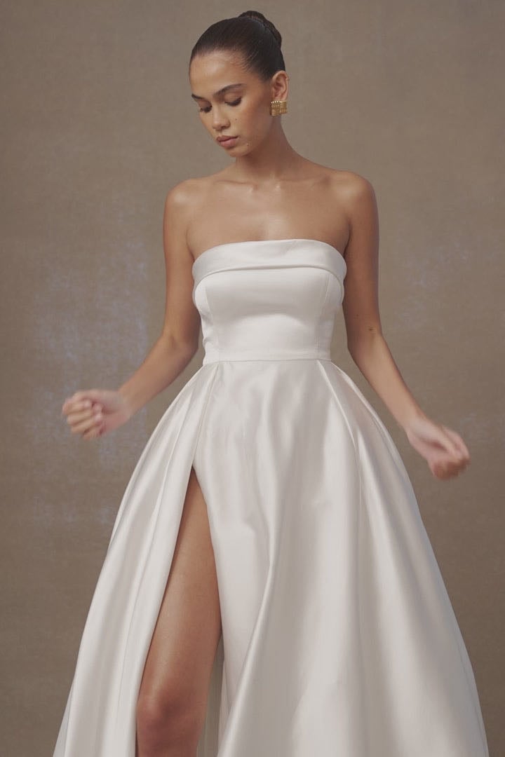 Eileen Strapless Wedding Gown - White - 449€