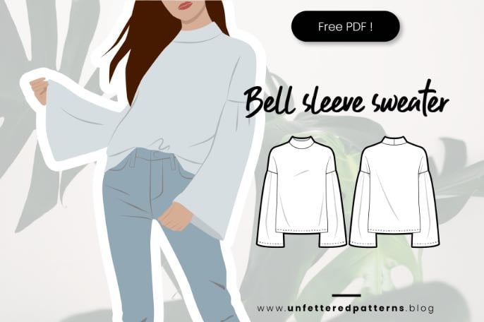 Bell sleeve sweater