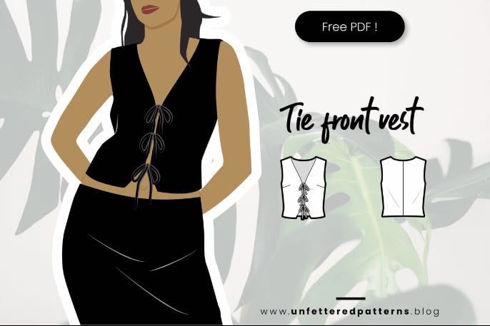 Tie front vest
