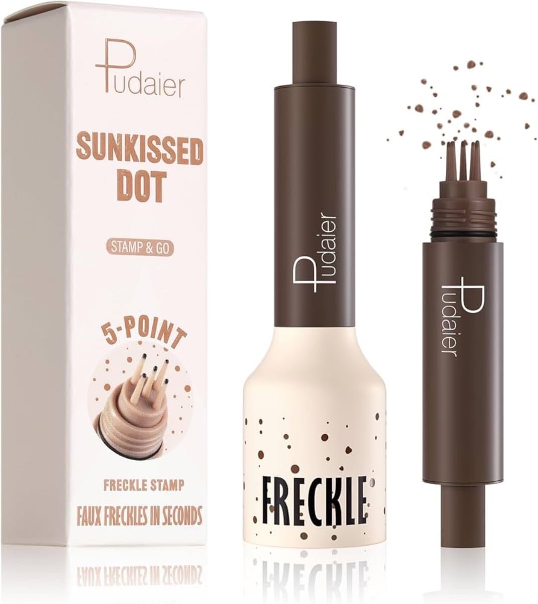 Freckle pen - She uses that one on the photo and she just puts it to her nose and like do freckles