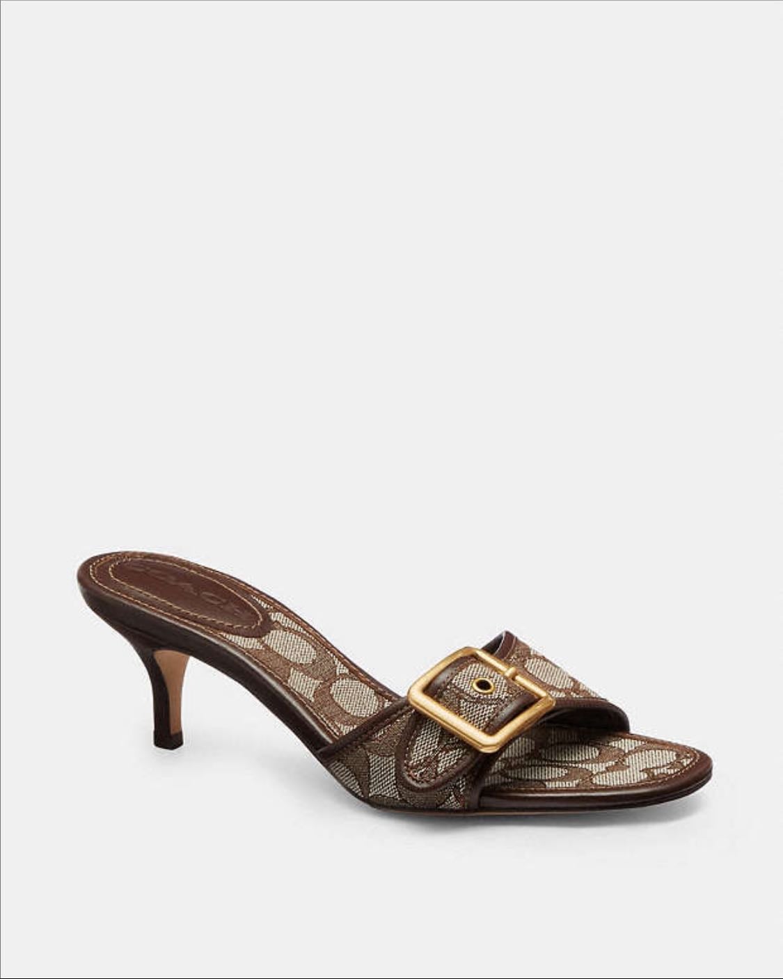Margot Sandal In Signature Jacquard - Oak/Maple