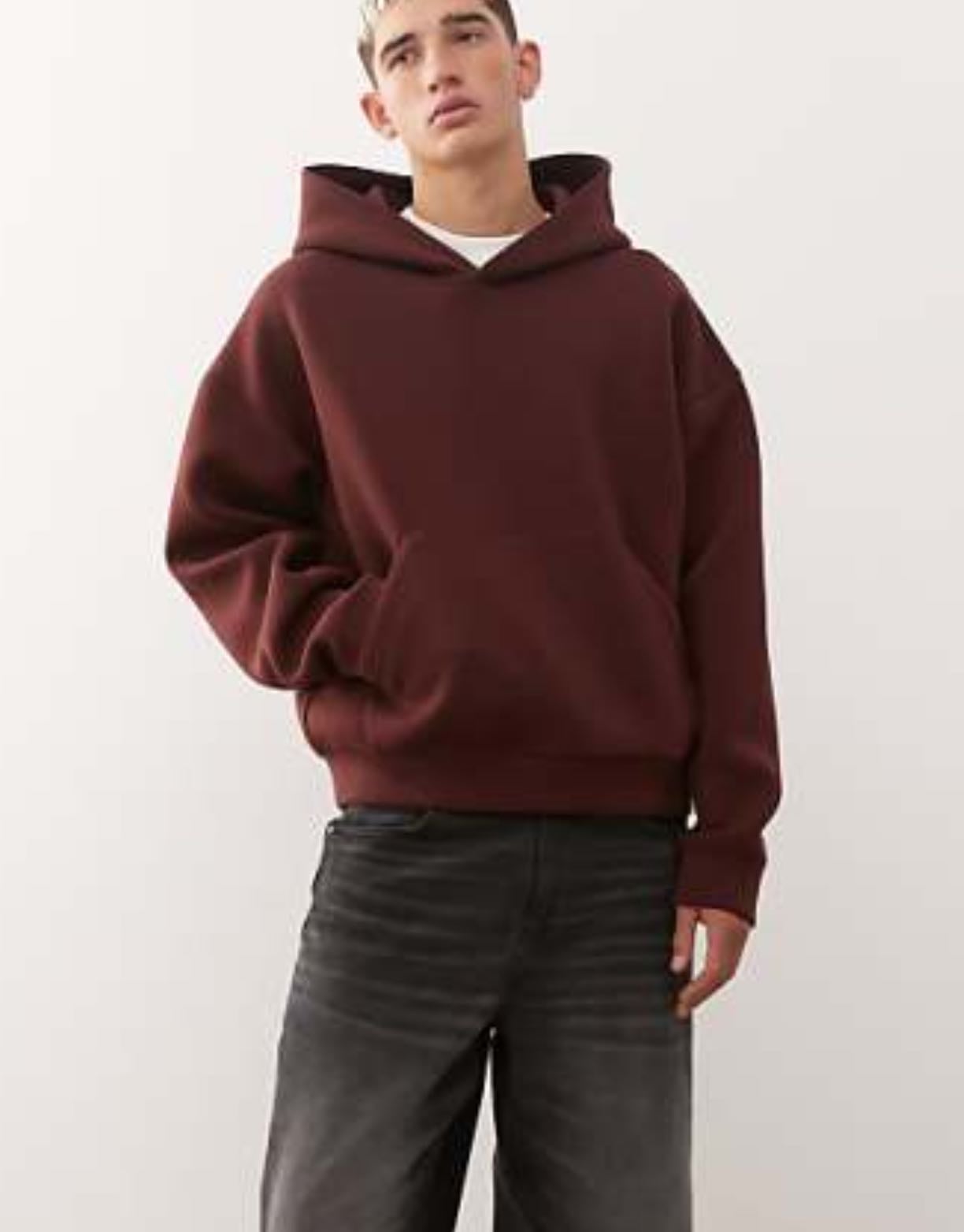 Scuba Hoodie Burgundy - Weekday