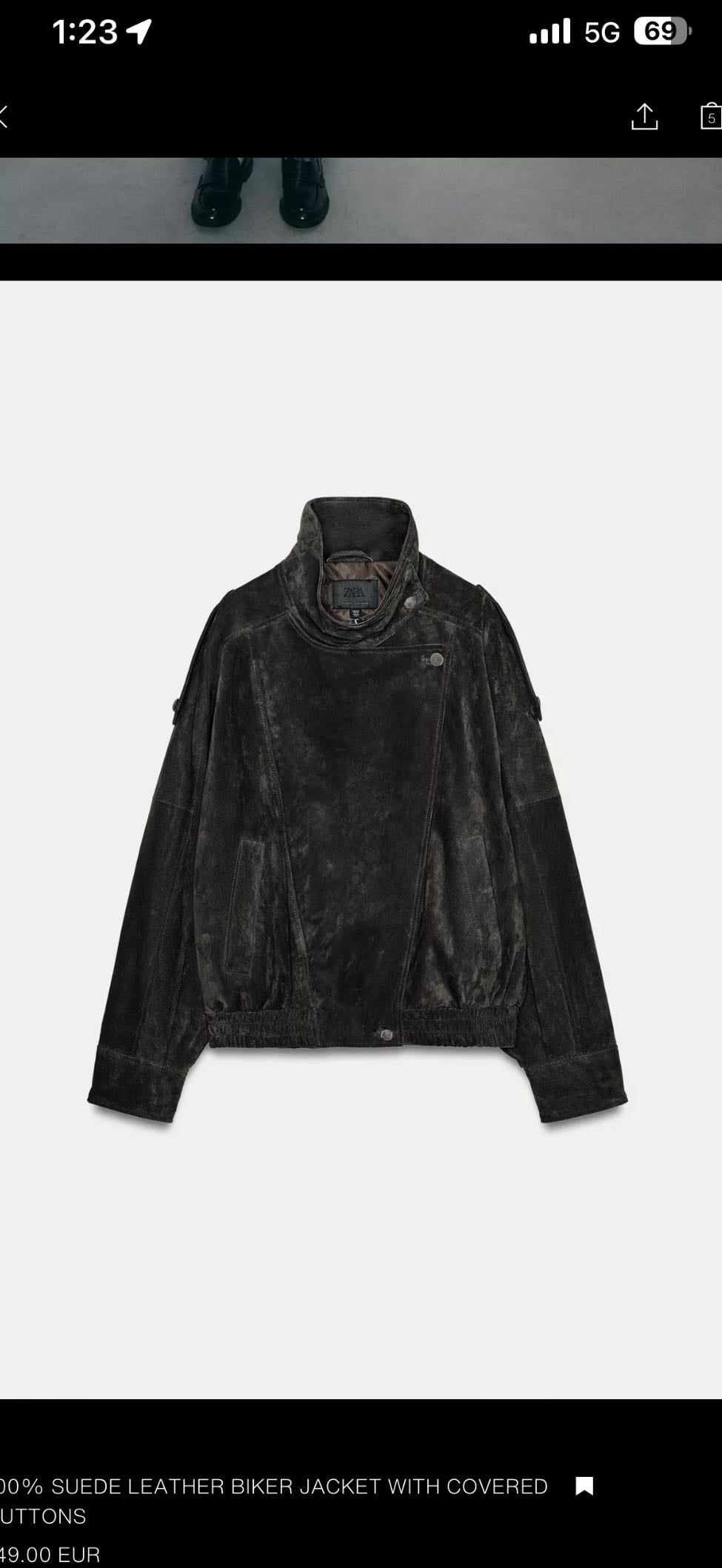 Suede Leather Biker Jacket