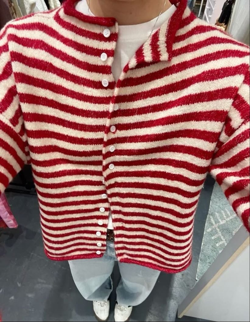 Stripped sweater - Red & white