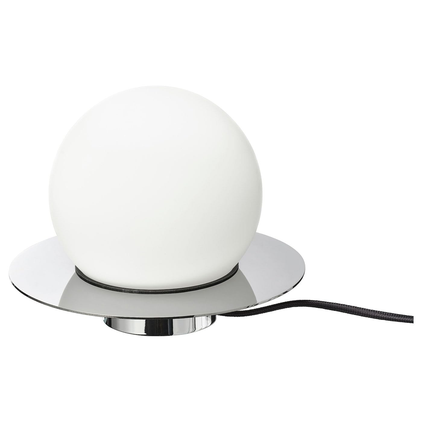 SIMRISHAMN lámpara de mesa/pared, cromado/blanco ópalo vidrio, 16 cm - IKEA - IKEA