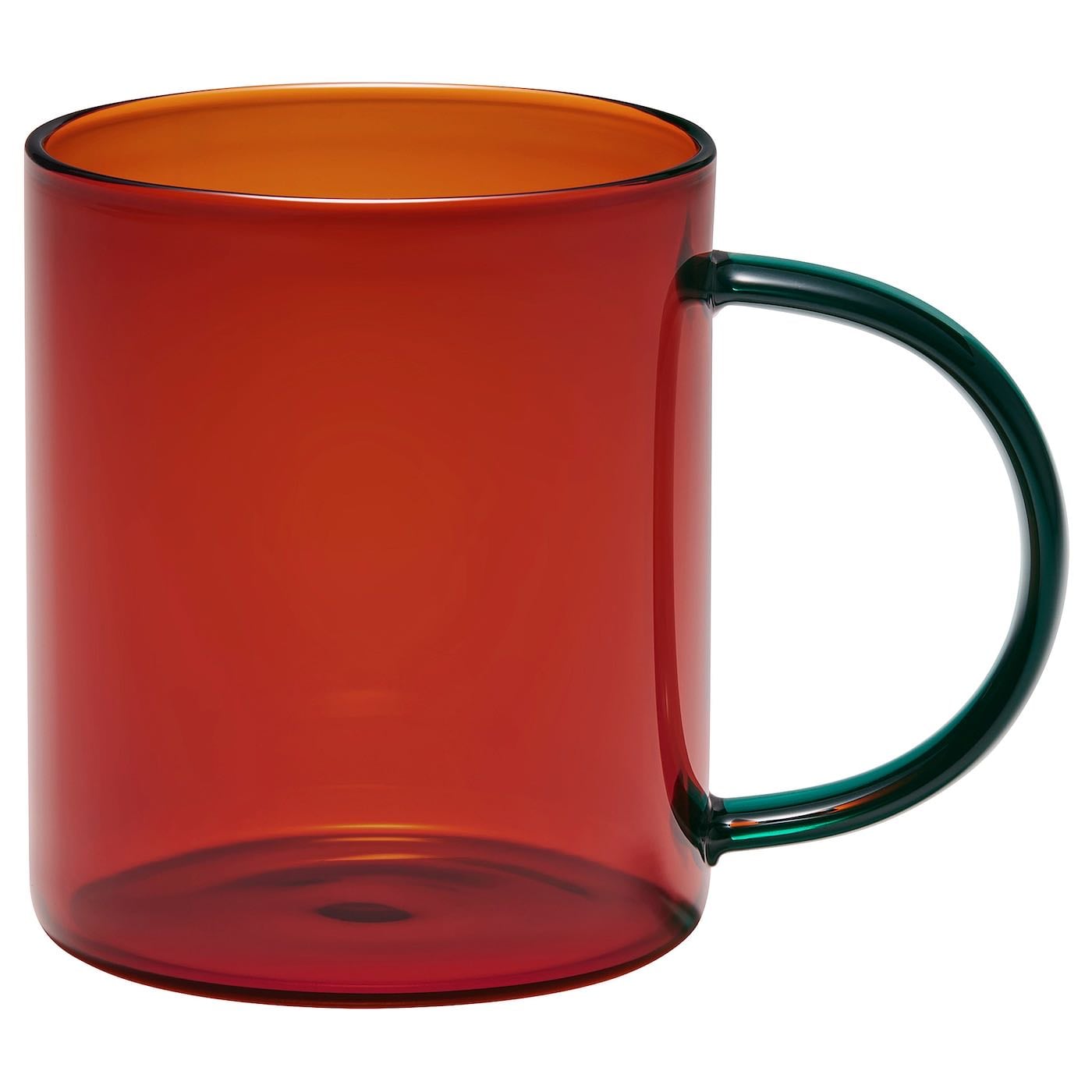 SKUGGSTUBB taza, colores variados marrón/verde, 41 cl - IKEA - IKEA