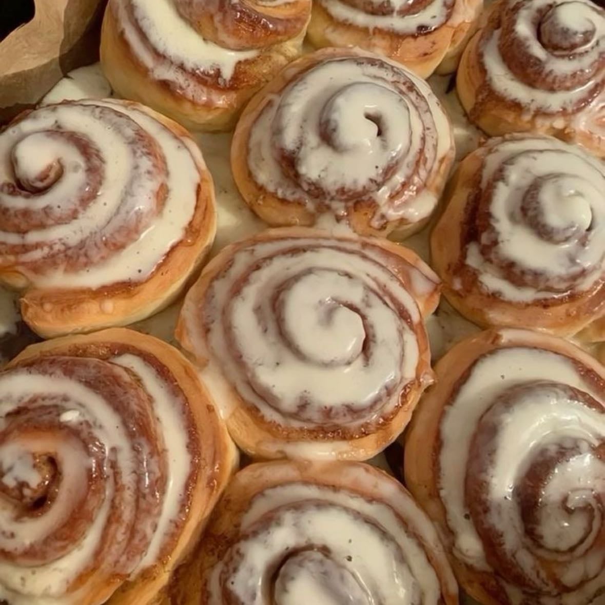 chai cinnamon roll - In Bloom Bakery