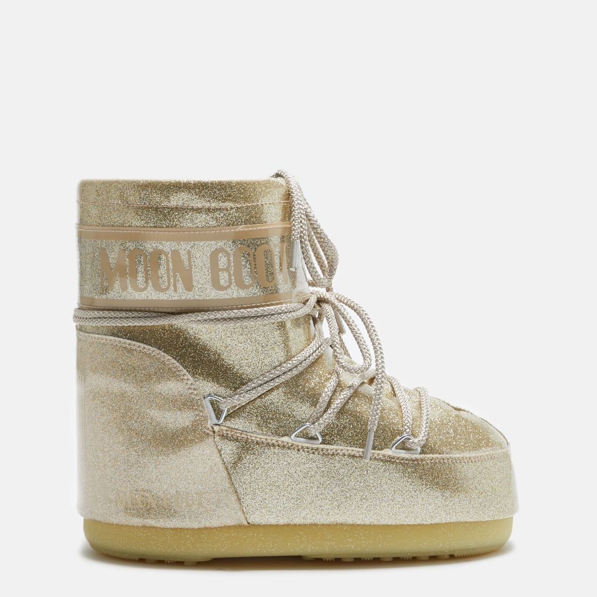 Gold Sparkle Moon Boots