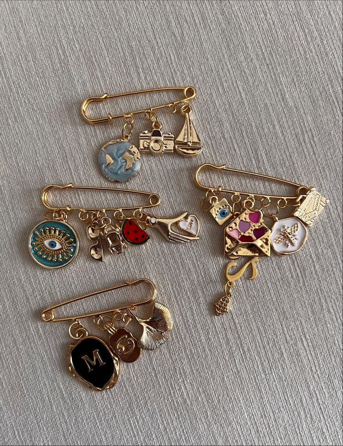 safety pin charms