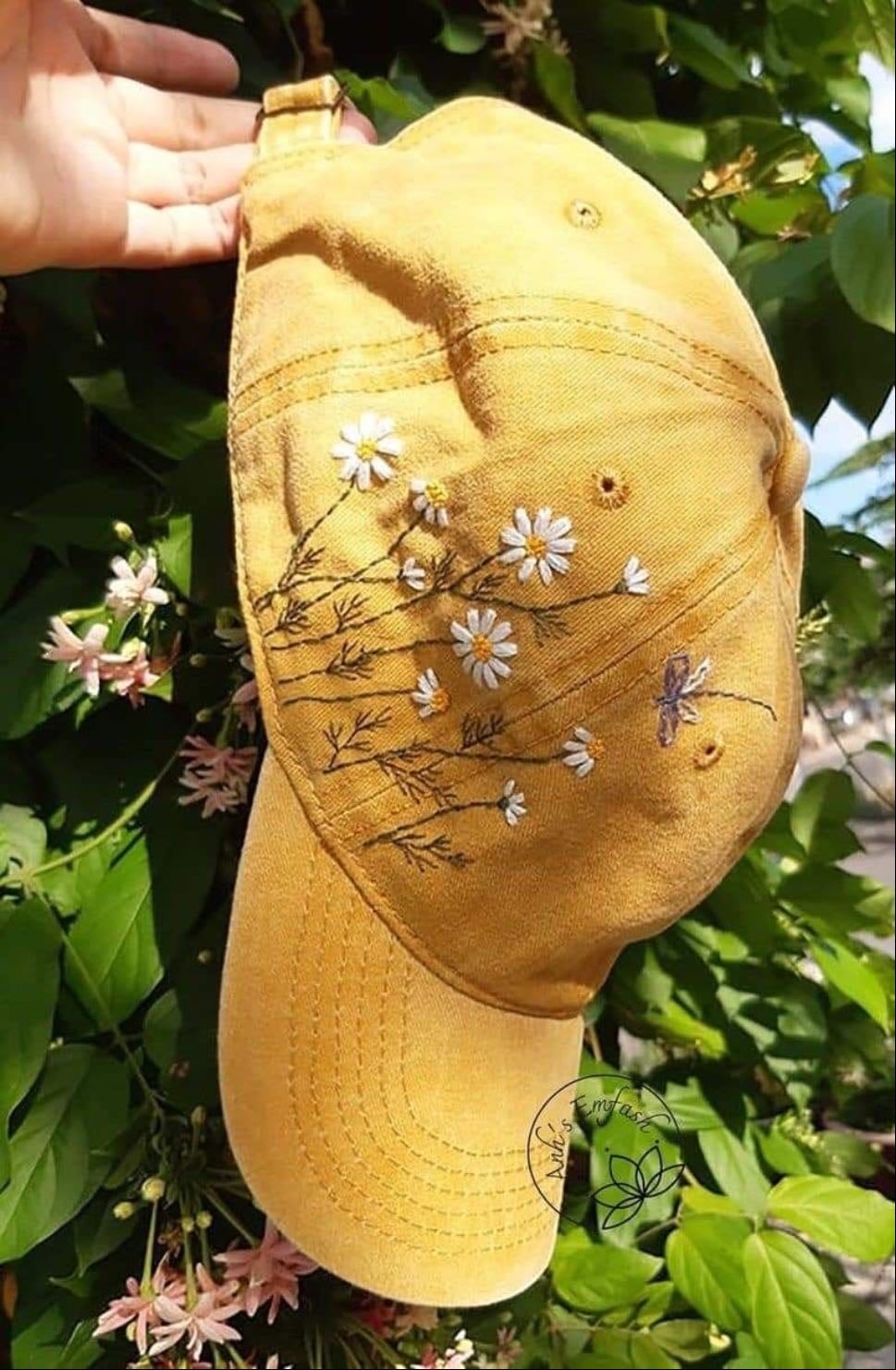 embroidered hat