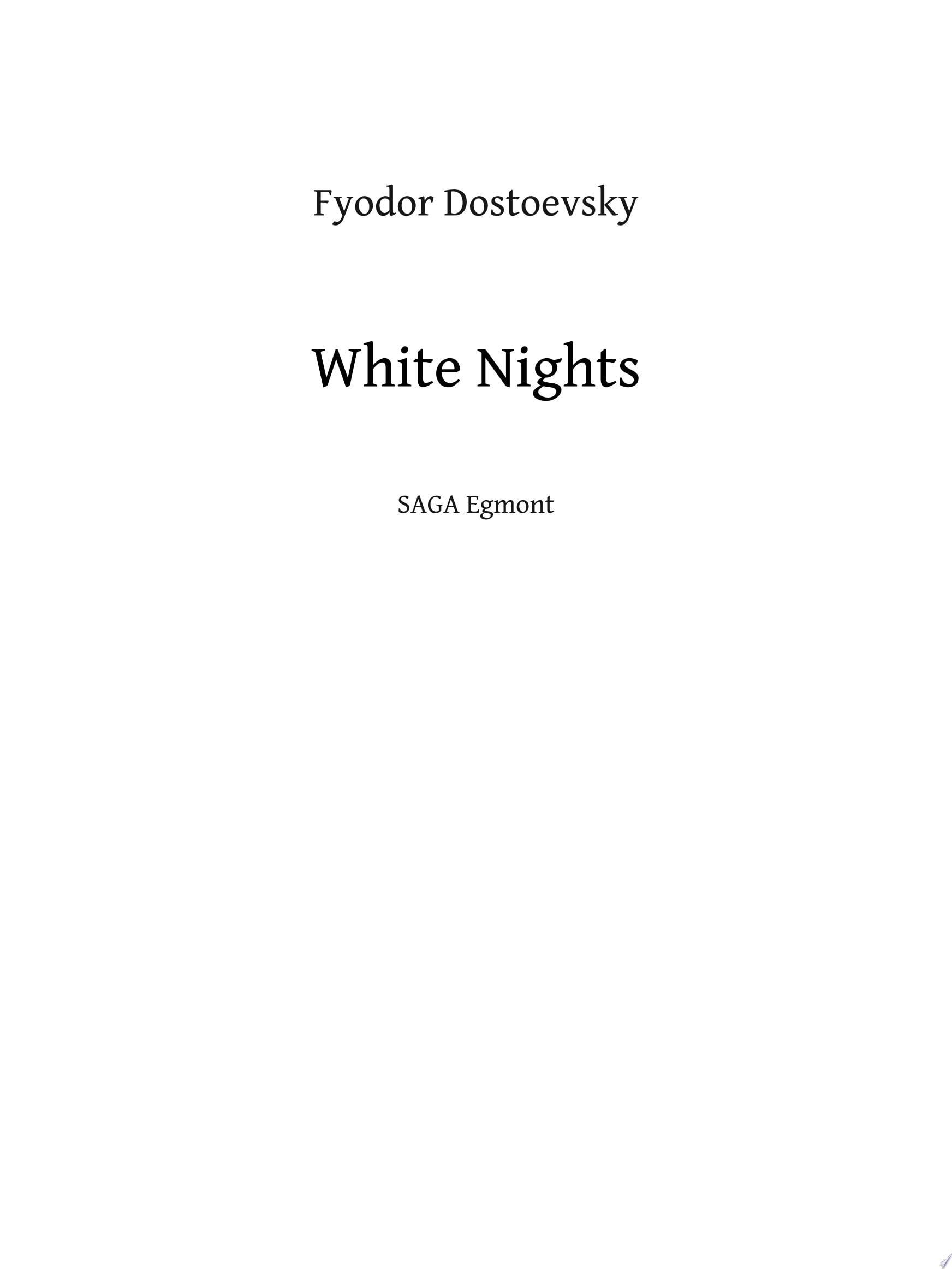 White Nights - Fyodor Dostoevsky · 2021