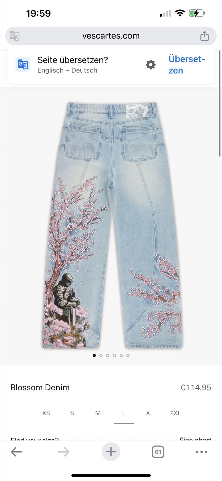 Vescartes Blossom Denim - In L