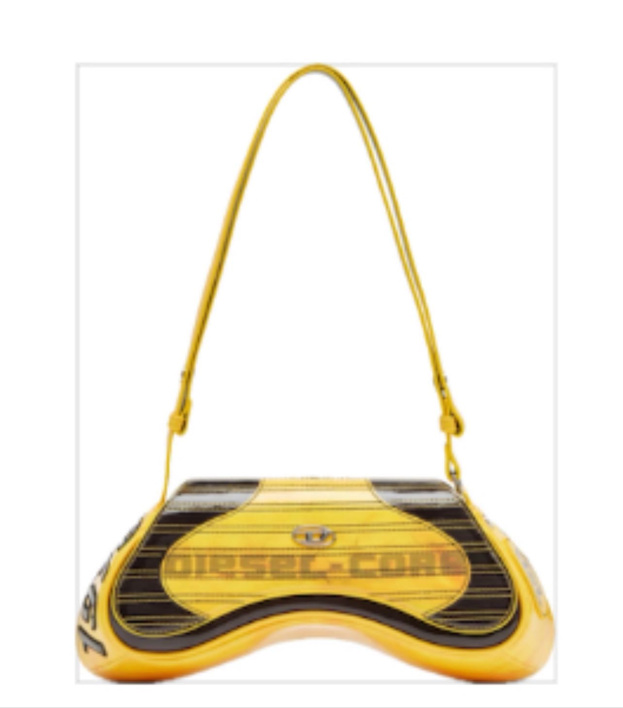 DIESEL yellow play crossbody bag