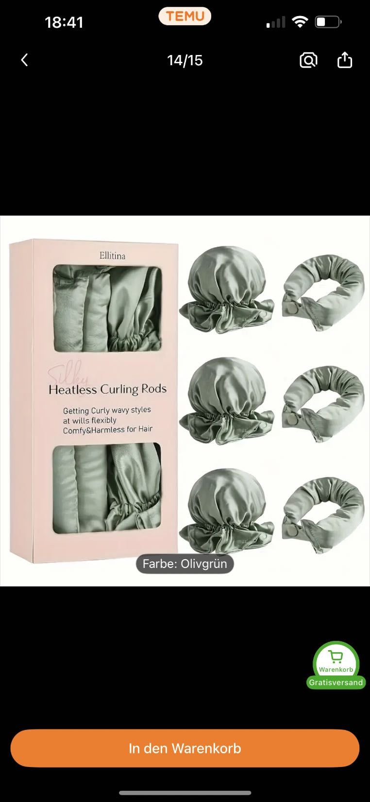 Heatless curler