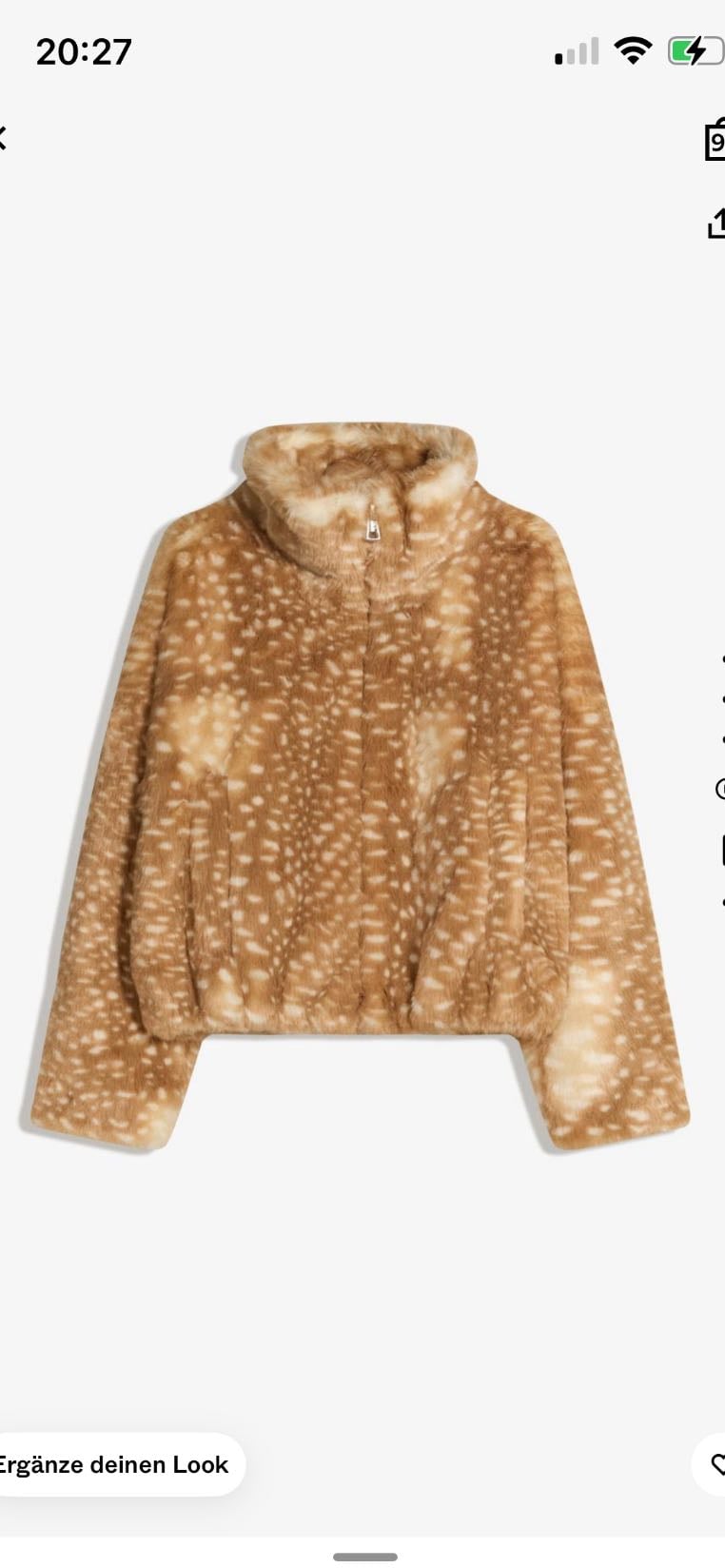 Bershka Animal print Fur coat - In L