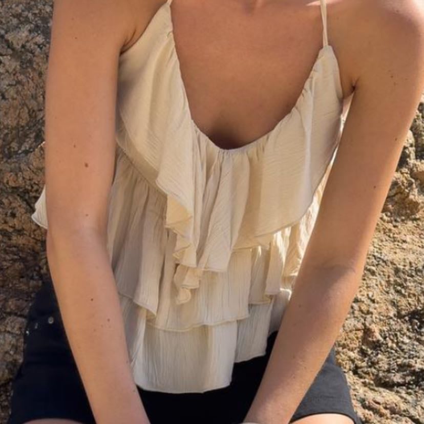 yellow top - bershka