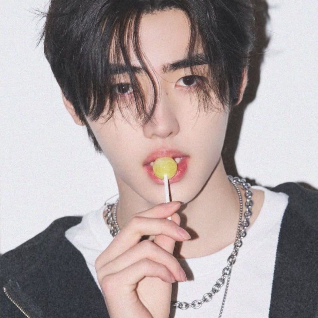 sunghoon - Minimalismo y clase en una sola persona. Su vibra de príncipe moderno lo ha convertido en la cara de Prada, y cada look suyo es la definición de elegancia sin esfuerzo.